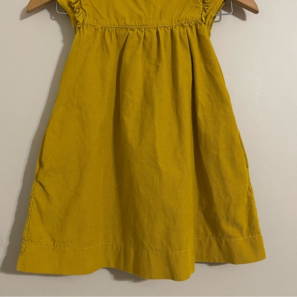 Mini Boden Mustard Yellow Corduroy Dress 5/6years - Picture 4 of 16